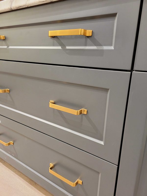 Contemporary Brushed Gold Metal Cabinet Pull - 52003 - Image 2