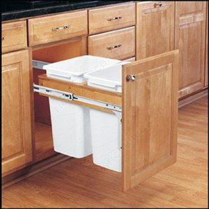 Cabinet Accessories - Double Top-Mounting Pullout Waste Bin