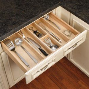 Cabinet Accessories - Wood Utensil Tray Insert