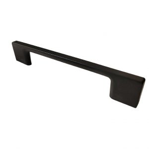 Contemporary Matte Black Metal Cabinet Pull - 8160