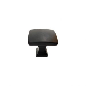 Transitional Matte Black Metal Cabinet Knob - 7653