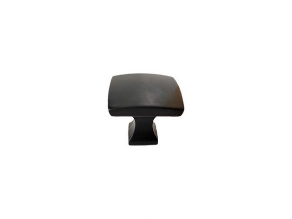 Transitional Matte Black Metal Cabinet Knob - 7653
