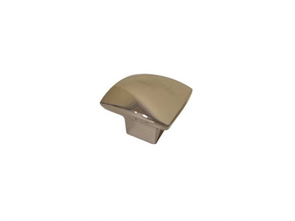 Contemporary Polished Nickel Metal Cabinet Knob - 8143