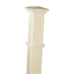 Stair Post - 3 1/4" Plain with Cap