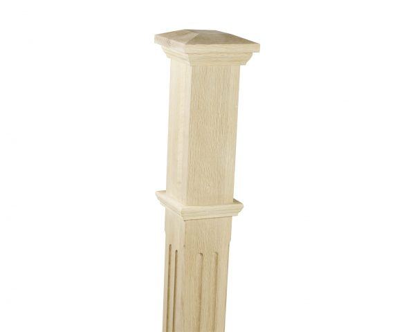 Stair Post - 3 1/4" Fluted & Chamfered